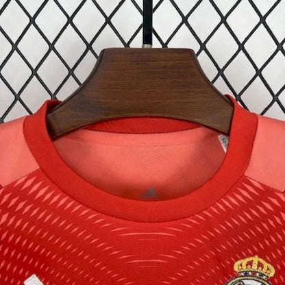Real Madrid 2025 Goalkeeper Coral Red Kids Jersey