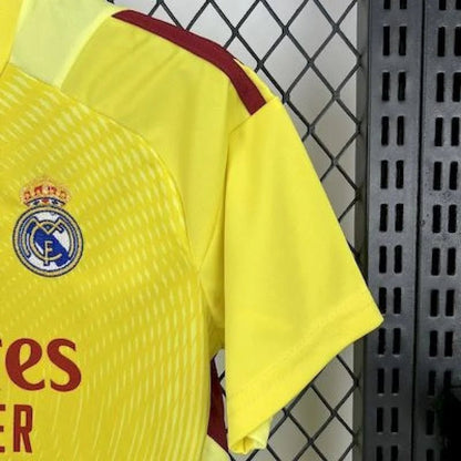 Real Madrid 2025 Goalkeeper Vibrant Yellow Kids Jersey