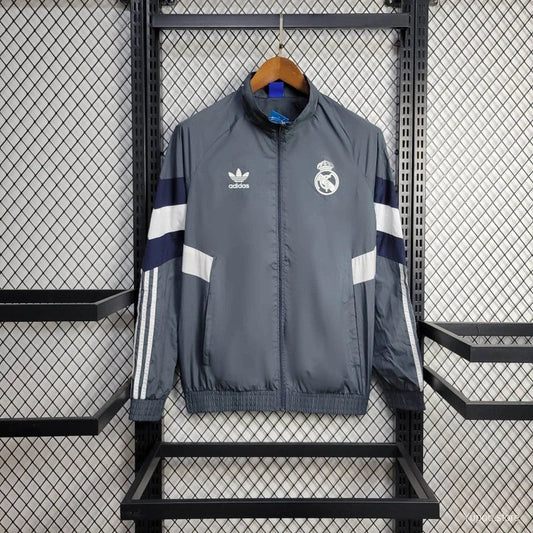 Real Madrid 2025 Jacket Grey Windbreaker